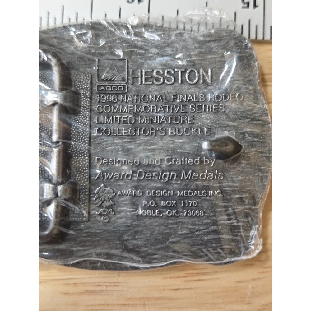 1996 Hesston NFR National Finals Rodeo Limited Miniature Collector Belt Buckle